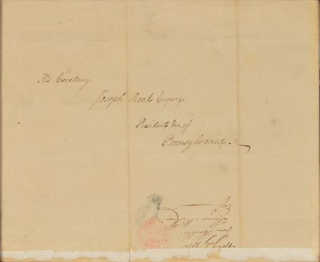 Lot #74 Delaware: Thomas McKean: Chief Justice McKean offers advice 