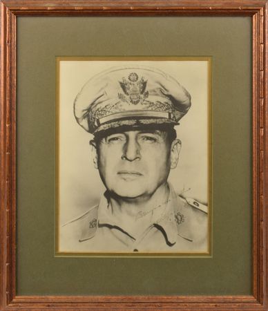 Lot #323 Douglas MacArthur Signed Photograph - Image 1