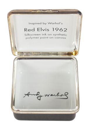 Lot #423 Andy Warhol: Elvis and Marilyn Enamel Boxes - Image 2