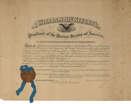 Lot #152 William McKinley Signed Document - Image 1