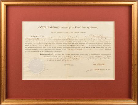 Lot #84 James Madison and James Monroe Signed Document - Image 1