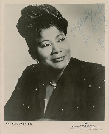Lot #603 Mahalia Jackson Signed Photograph - Image 1