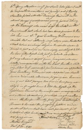 Lot #59 Massachusetts: John Hancock: A plea by the boat owners of Martha’s Vineyard - Image 3