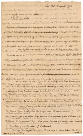 Lot #32 John Jay: “Requesting a flag from General