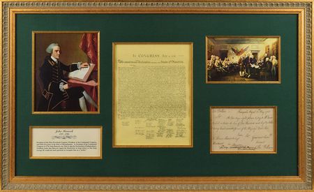 Lot #55 Massachusetts: John Hancock Signed Document - Image 1