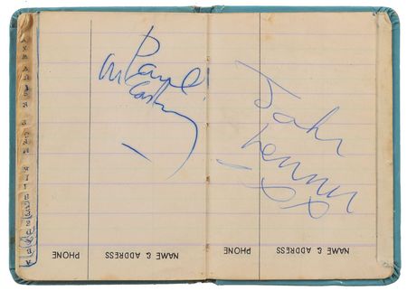 Lot #577 Beatles: Lennon and McCartney: Paul and John at the Leigh Casino Ballroom - Image 1