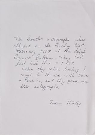 Lot #577 Beatles: Lennon and McCartney: Paul and John at the Leigh Casino Ballroom - Image 3