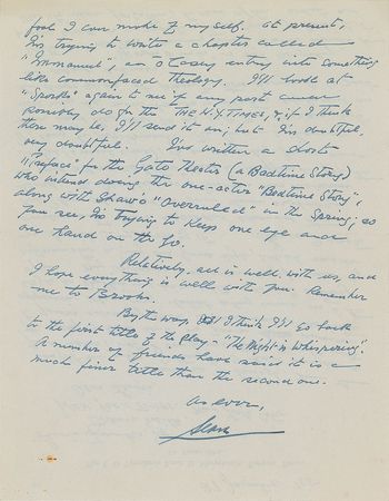 Lot #496 Sean O'Casey: Response to the controversial 