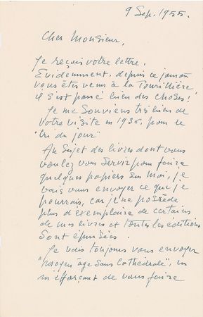 Lot #436 Maurice de Vlaminck Handwritten Letter Signed - Image 1