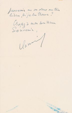 Lot #436 Maurice de Vlaminck Handwritten Letter Signed - Image 2