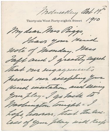 Lot #115 William H. Taft Handwritten Letter Signed - Image 1