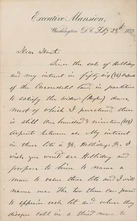 Lot #102 U. S. Grant: Lengthy handwritten letter from Grant just days before his second inauguration - Image 1