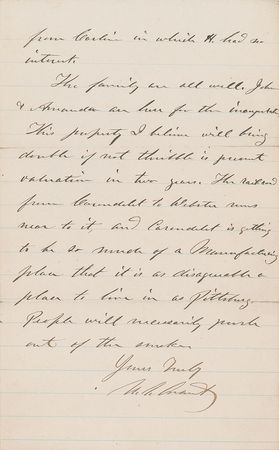 Lot #102 U. S. Grant: Lengthy handwritten letter from Grant just days before his second inauguration - Image 3