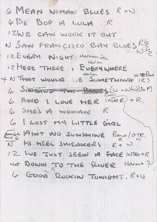 Lot #581 Beatles: Paul McCartney Set List - Image 1