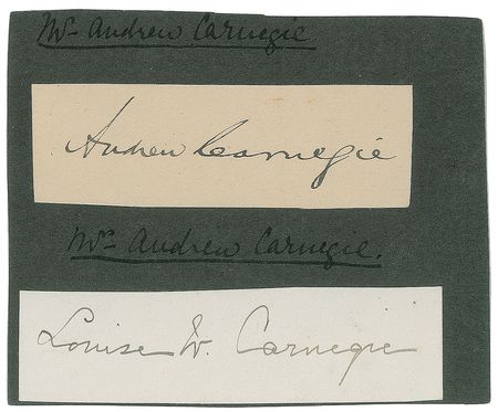 Lot #269 Andrew Carnegie Signatures - Image 1
