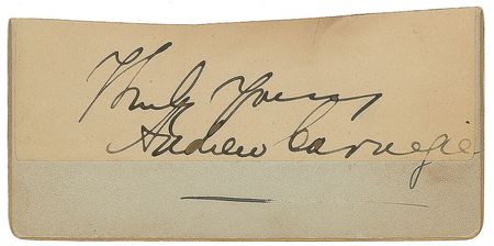 Lot #269 Andrew Carnegie Signatures - Image 2