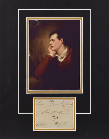 Lot #479 Lord Byron: Scarce 1814 Lord Byron free frank - Image 1