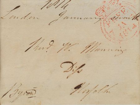 Lot #479 Lord Byron: Scarce 1814 Lord Byron free frank - Image 2