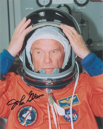 Lot #398 Mercury Astronauts: Glenn and Schirra Signed Photographs - Image 2