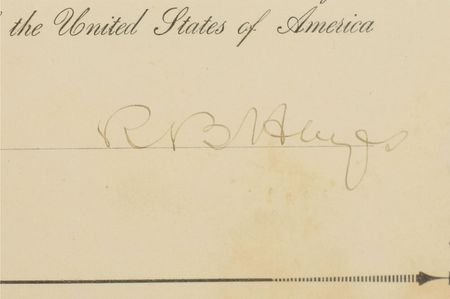 Lot #105 Rutherford B. Hayes Signed Document - Image 2
