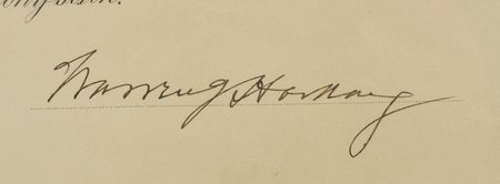 Lot #118 Warren G. Harding Signed Document - Image 2