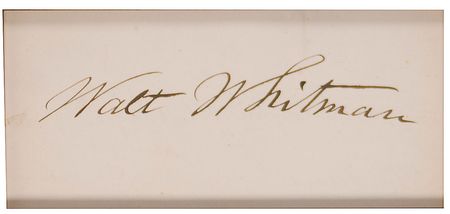 Lot #508 Walt Whitman: Huge signature from the revered poet - Image 1