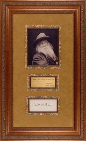 Lot #508 Walt Whitman: Huge signature from the revered poet - Image 2