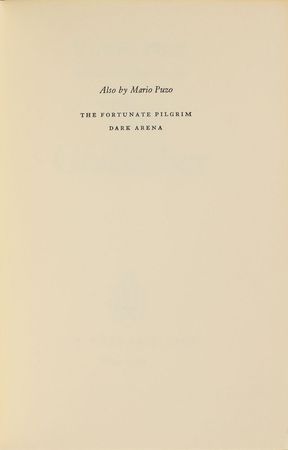 Lot #498 Mario Puzo: 