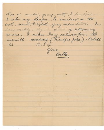 Lot #506 H. G. Wells Handwritten Letters Signed - Image 2