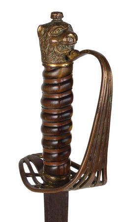 Lot #24 Revolutionary War-Era British Lion-Hilted Short Saber Sword - Image 2