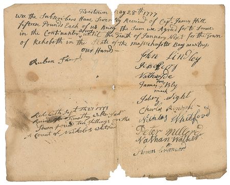 Lot #27 Continental Army Recruits: 1777 Signed