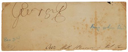 Lot #23 King George III Signature