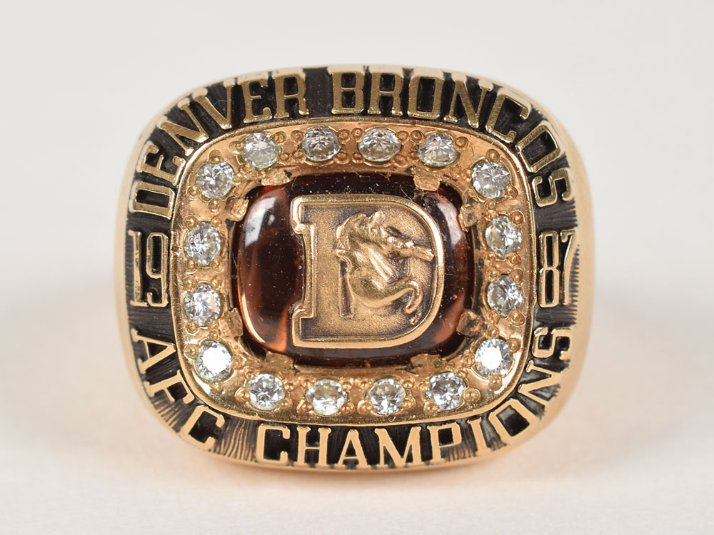 Denver Broncos 1987 NFL AFC Championship Ring RR Auction