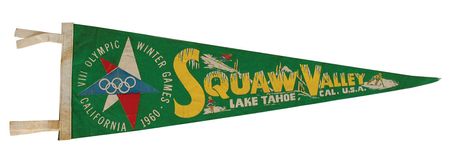 Lot #3116  Squaw Valley 1960 Winter Olympics Pair of Pennants - Image 1