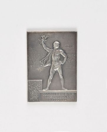 Lot #3011  Paris 1900 Summer Olympics Silvered Bronze Winner’s Medal 'Shooting' - Image 2