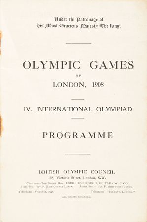 Lot #3036  London 1908 Summer Olympics Program: July 24th Marathon - Image 2