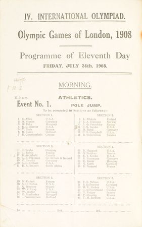 Lot #3036  London 1908 Summer Olympics Program: July 24th Marathon - Image 3