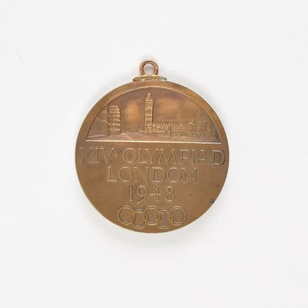 Lot #3092  London 1948 Summer Olympics Participation Medal - Image 2