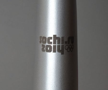 Lot #3200  Sochi 2014 Winter Olympics Torch with Official Stand - Image 2