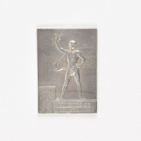 Lot #3010  Paris 1900 Summer Olympics Silver Winner's Medal for Firefighting - Image 2