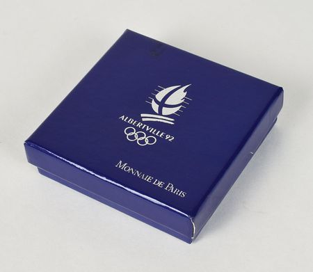 Lot #3168  Albertville 1992 Winter Chrome Plated Steel Olympics Participation Medal - Image 3