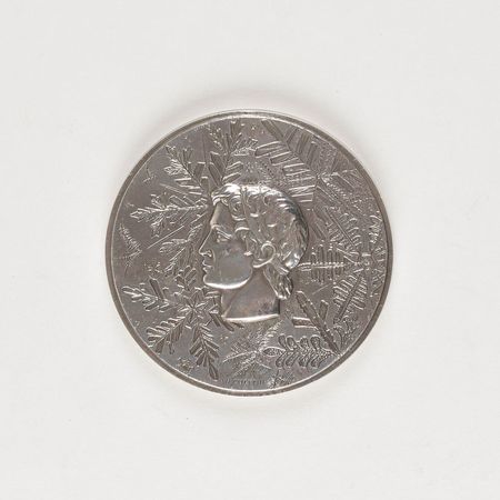 Lot #3136  Grenoble 1968 Winter Olympics Silver Participation Medal - Image 1