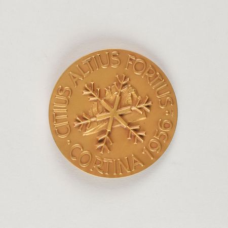 Lot #3101  Cortina 1956 Winter Olympics Gold Winner?s Medal - Image 2