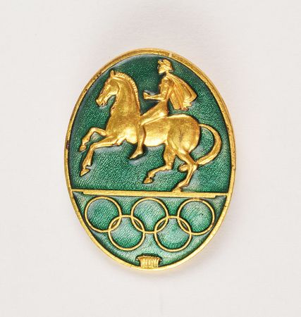 Lot #3209  Stockholm 1912 and 1956 Summer Olympics Badges - Image 1