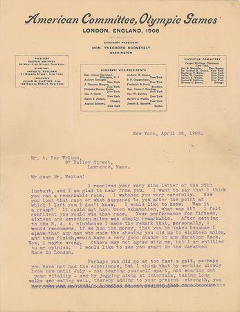 Lot #3219  London 1908 Summer Olympics: James Edward Sullivan Typed Letter Signed - Image 3