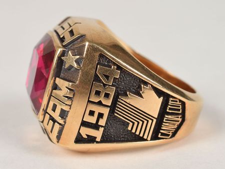 Lot #3159  1984 Team USA Hockey Canada Cup Ring - Image 2