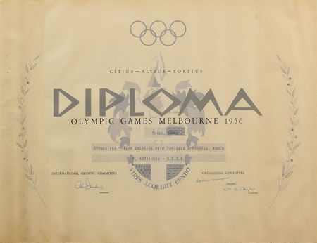 Lot #3111  Melbourne 1956 Summer Olympics Bronze