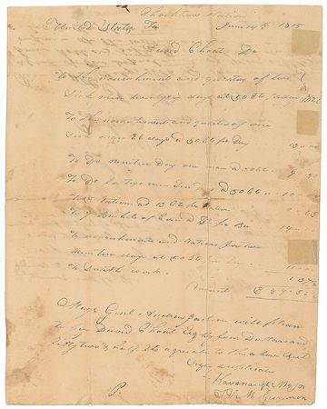 Lot #187 Andrew Jackson: Pay order issued inside the 