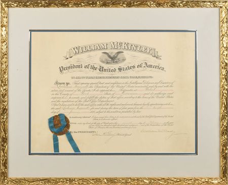 Lot #210 William McKinley Signed Document - Image 1