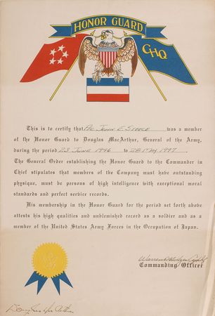 Lot #119 Douglas MacArthur Signed Document
